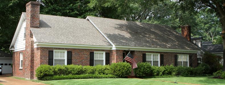 Suburban house in summer