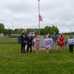 Flag at half staff at Memorial Day Celebration